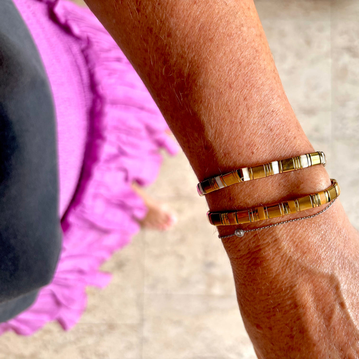 Ibiza Bracelet Cleopatra Gold with Caramel Tones