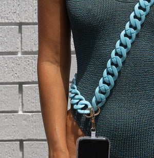 Santorini Cross Body Phone Strap - Turquoise