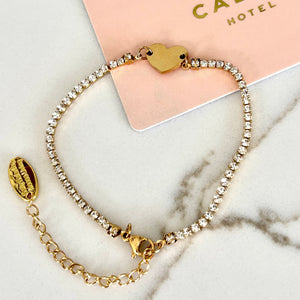 Heart Tennis Bracelet