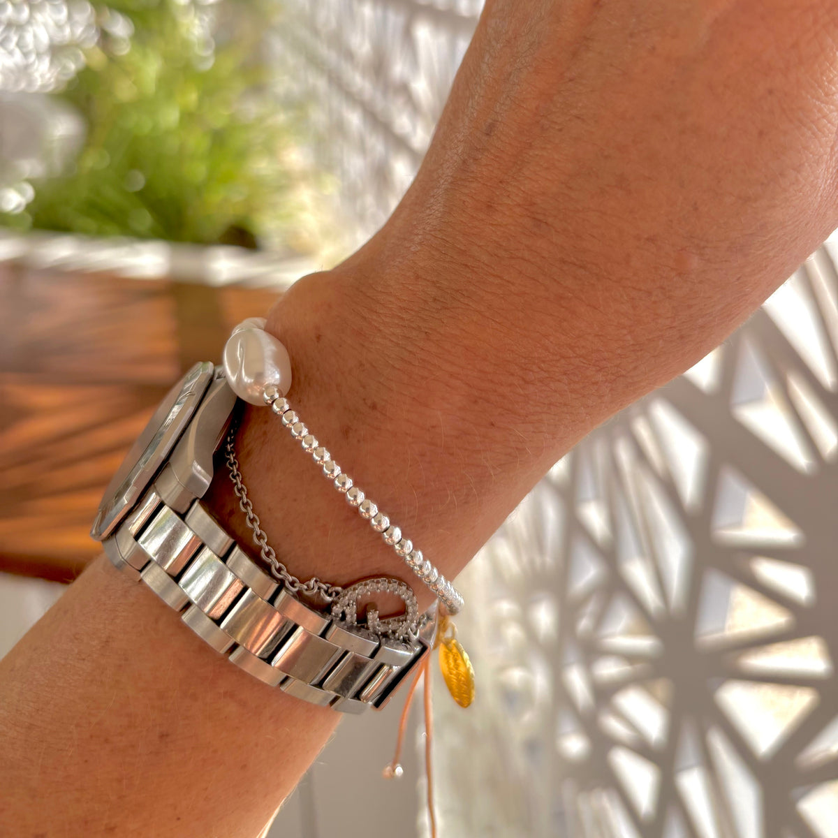 Harlow Pearl Bracelet, Turquoise & Silver