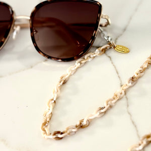 Nikki Beach Club Glasses Chain sand tortoise shell