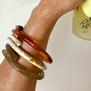 Wrapped Resin Bangle - Honey