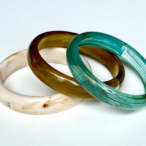 Medium Resin Bangle - Tortoise Shell