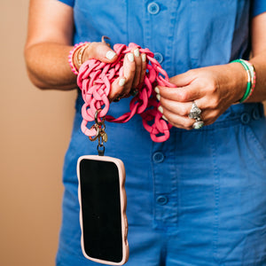 Santorini Cross Body Phone Strap - Candy Pink