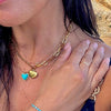 Heart Charm Necklace 18k gold plated