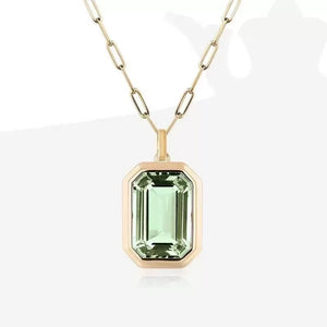Amour Pendant Necklace, seaweed