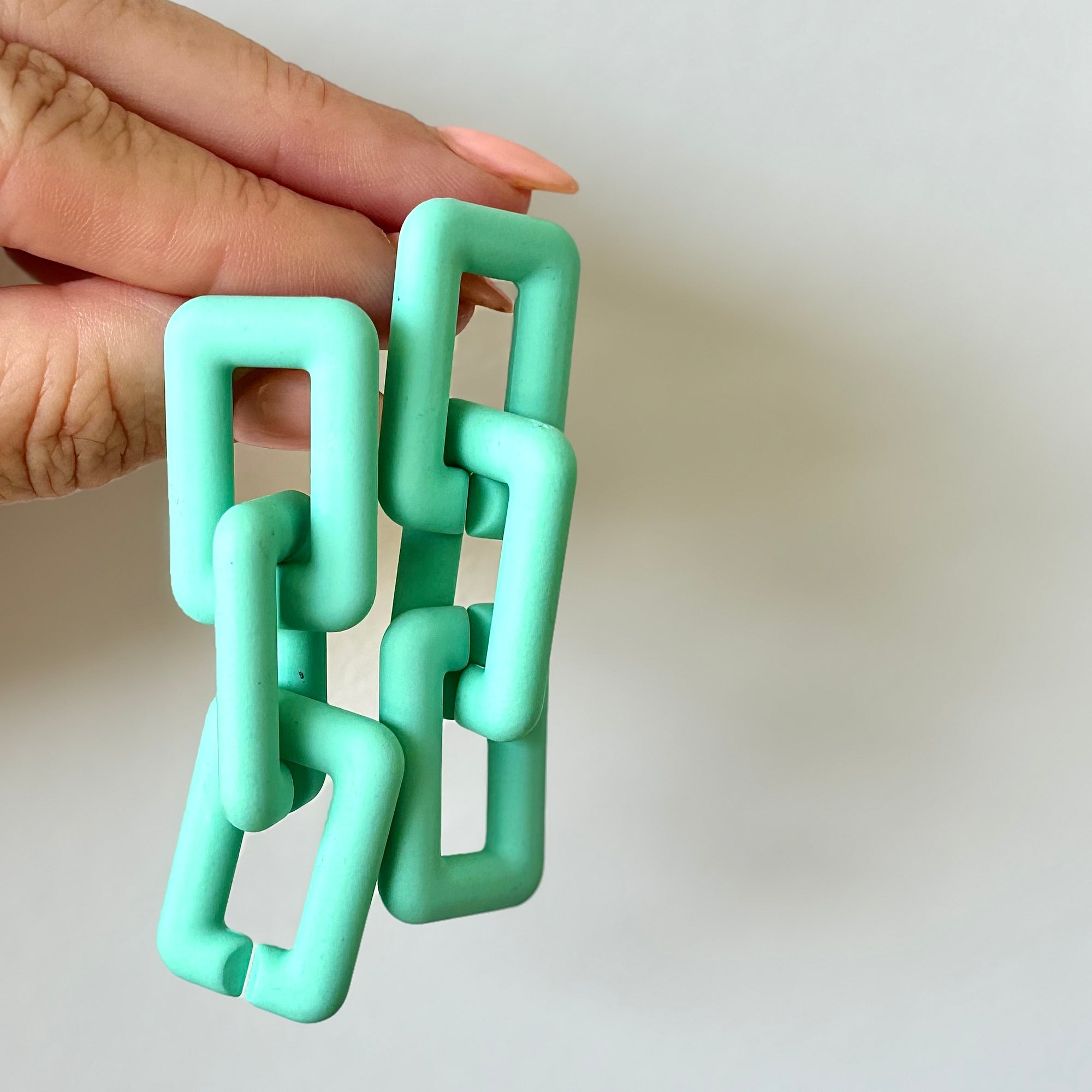 Retro Chain Resin Earring Mint