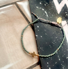 Delicate Cross bracelet, Olive