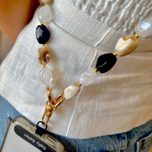 Portofino Cross body phone strap - Mixed Latte