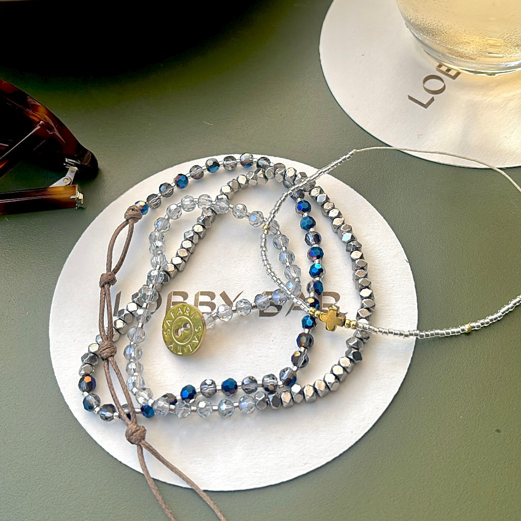 Infinity Wrap Bracelet, Silver Hues