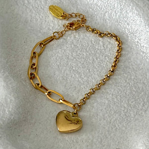 Heart Detail Bracelet, Multi Chain