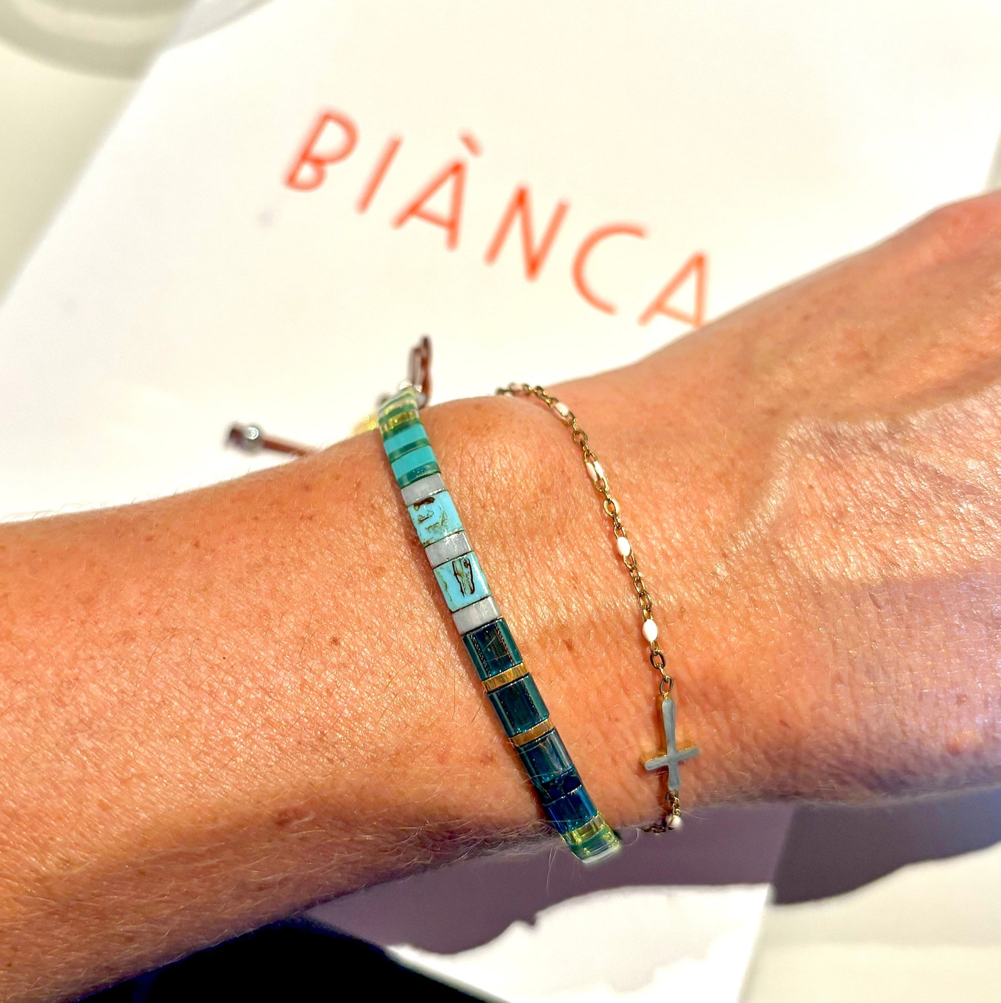 Mykonos Bracelet - Neon Turquoise