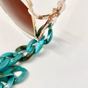 Turquoise Tortoise Shell - Sunglass chain