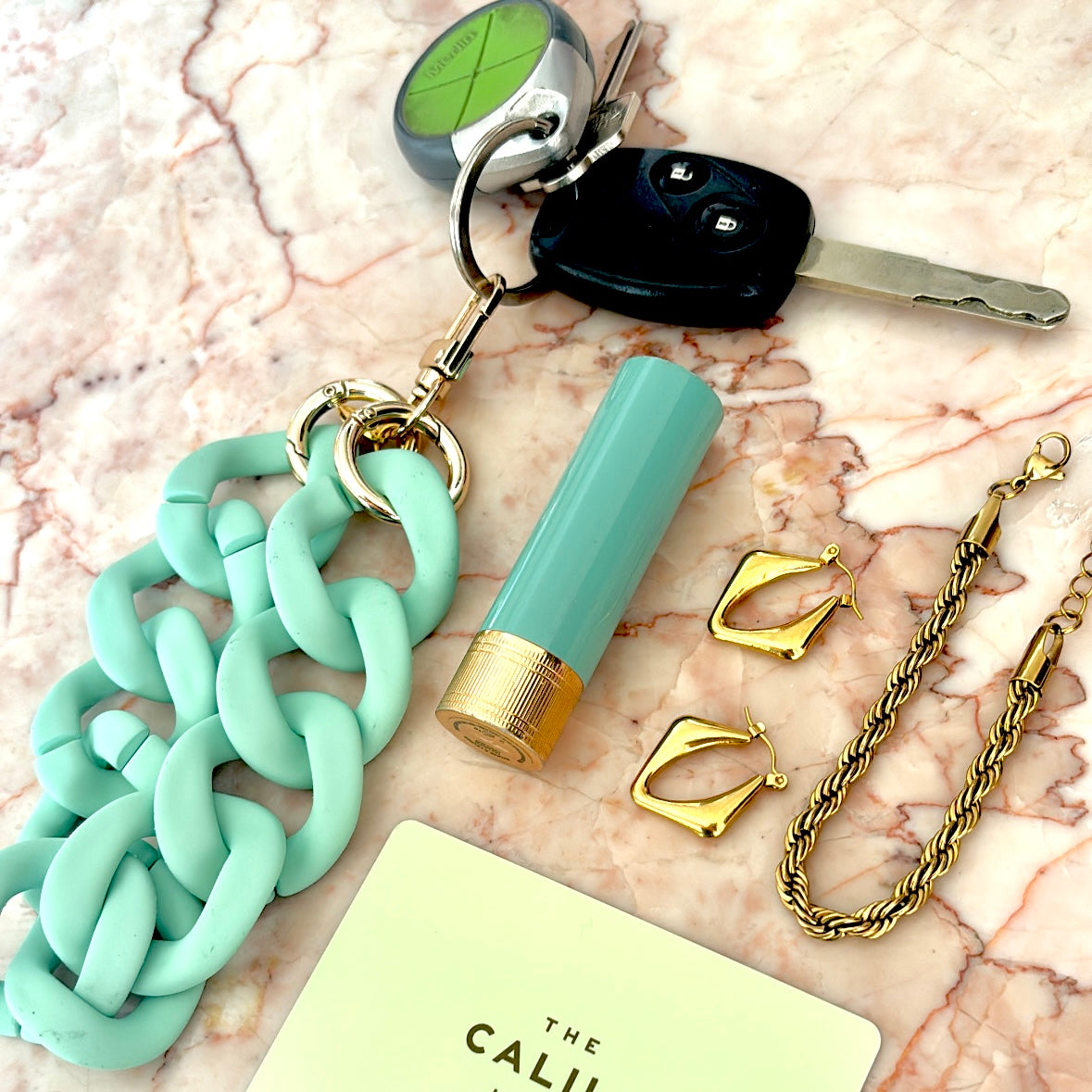 Santorini Key Ring / Phone Charm - Mint