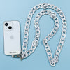 Cross Body Phone holder - White Marble