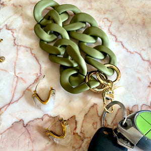 Santorini Key Ring / Phone Charm - Olive