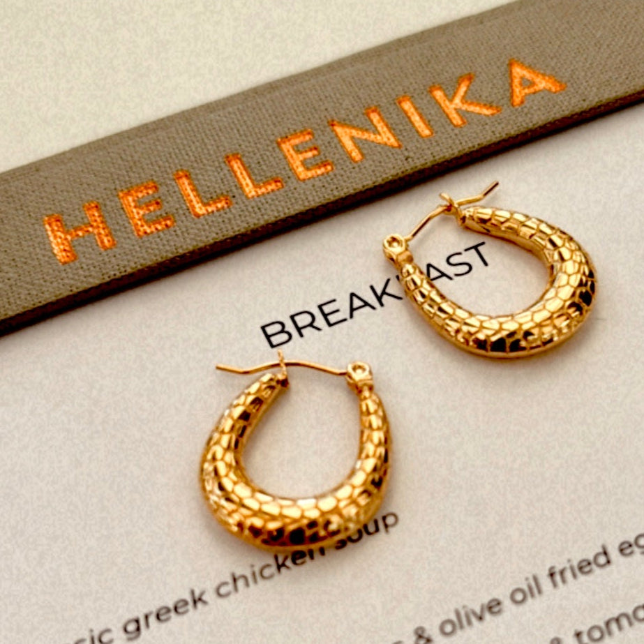 Python Gold Hoop Earrings