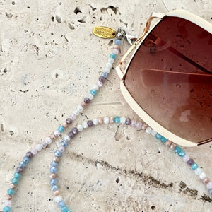 Kristy Sunglass Chain - Turquoise Mix Crystals