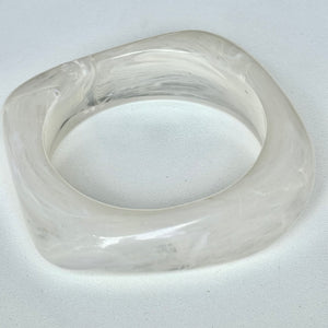 Rita resin chunk Bangle - Snow