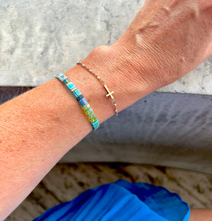 Mykonos Bracelet - Neon Turquoise