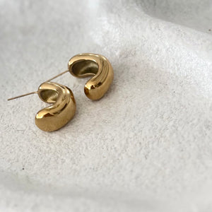 Gold Chubby Hoop Earrings