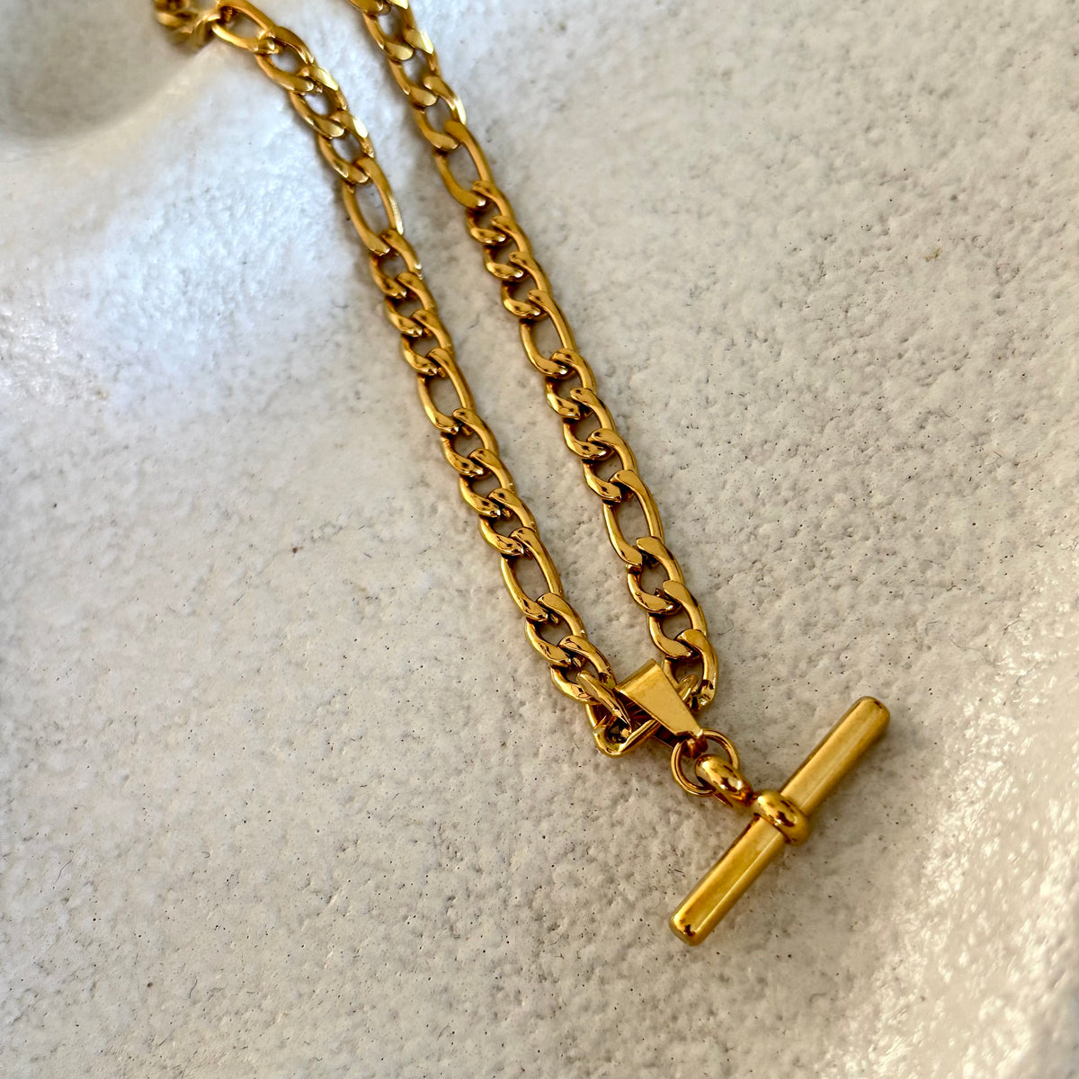 Fob Charm 18k Gold Necklace