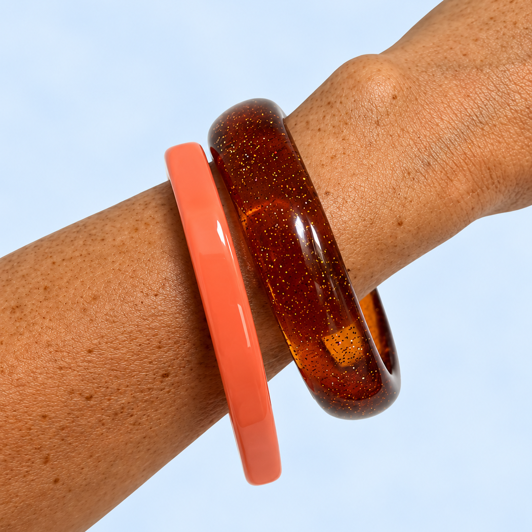 Amber sparkle Bangle Set