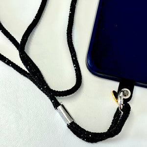 Cross body phone strap - Diamontè Midnight