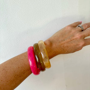 Medium Resin Bangle - Pink