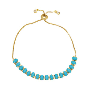 Mila Tennis Bracelet Turquoise