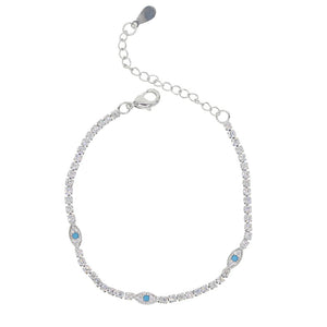 Delicate Evil Eye Protection - Tennis Bracelet