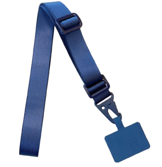 Canvas cross body phone strap - Navy Blue