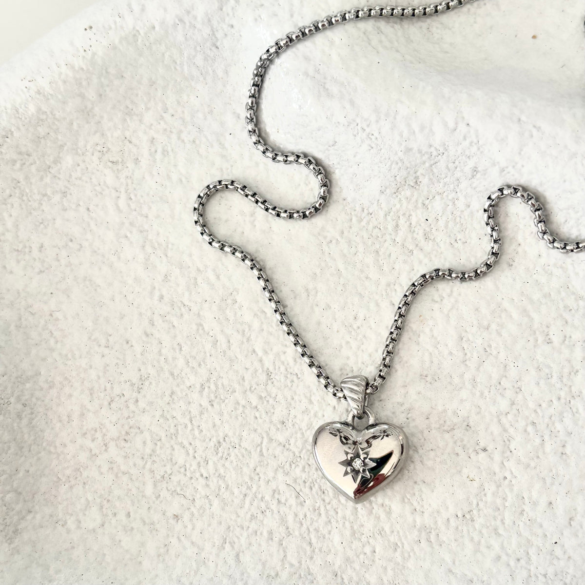 Kate Heart Necklace silver