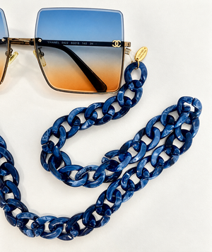Navy Tortoise Shell - Sunglass chain