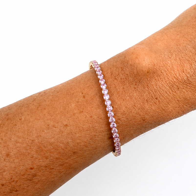 Billi Tennis Bracelet Soft Pink