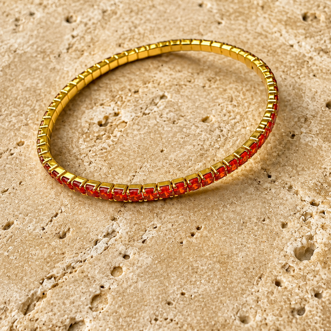 Billi Tennis Bracelet Tangerine