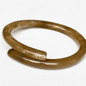 Wrapped Resin Bangle - Taupe