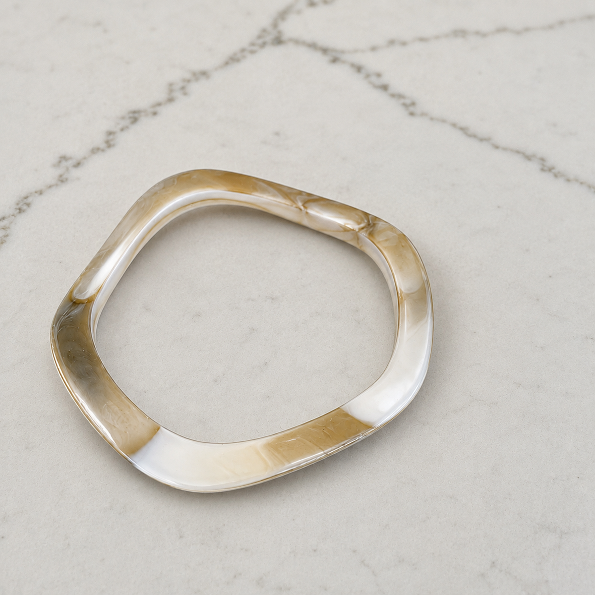 Abstract Resin Bangle - Sand