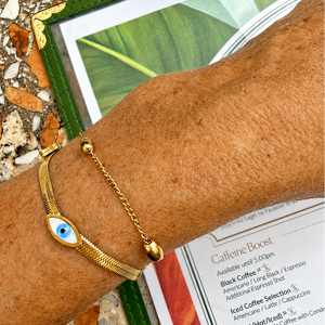 Evil Eye Snake Bracelet