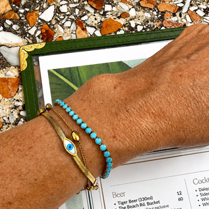 Evil Eye Snake Bracelet