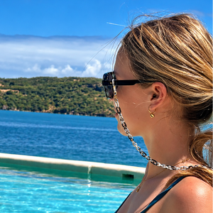 Nikki Beach Club Glasses Chain Grey