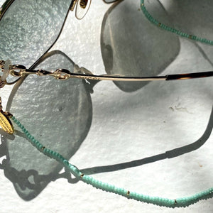 Mint Seed Bead Glasses Chain