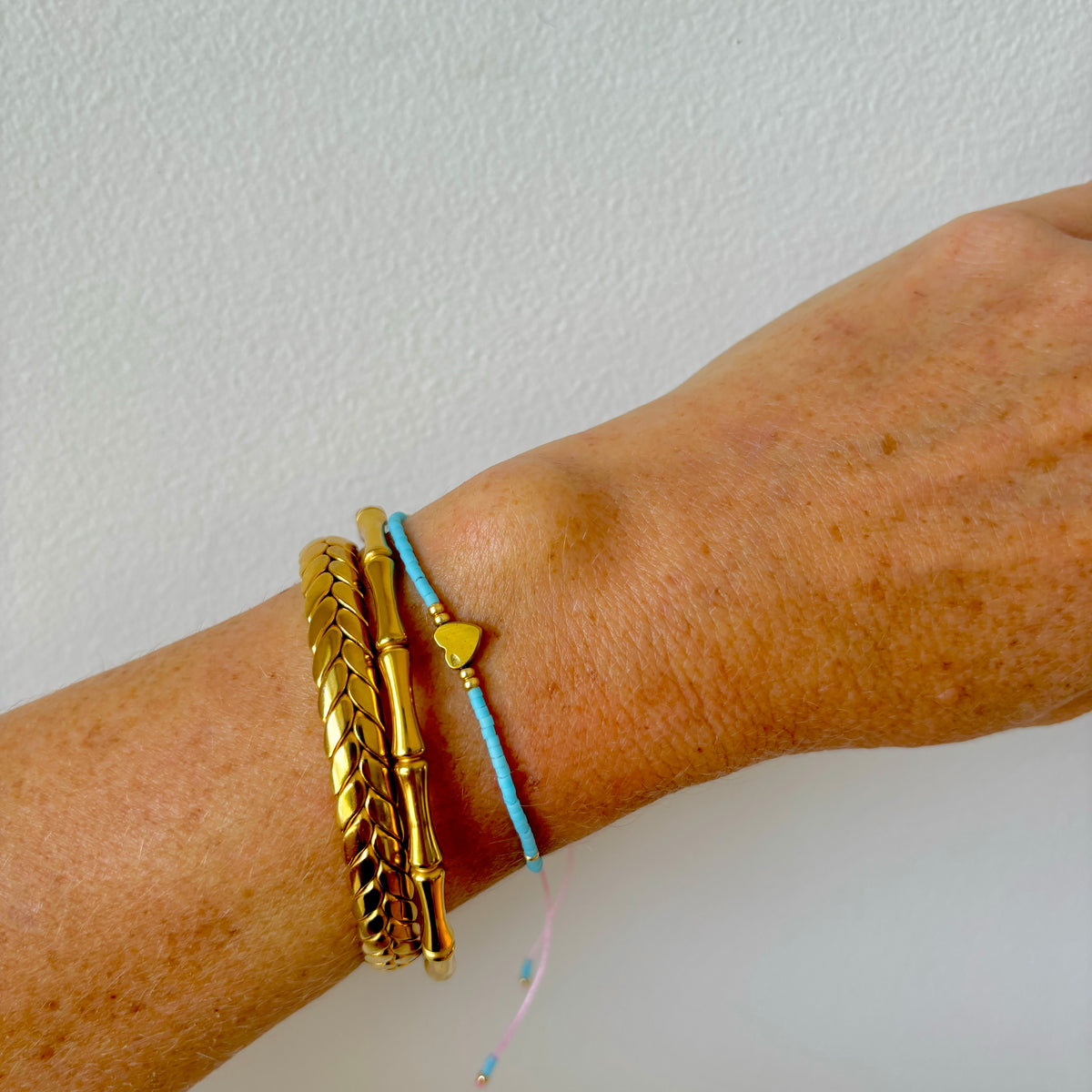 Cluster-Delicate Pop of Colour & Rich Golds - ALL 3 bracelets