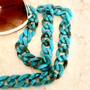 Turquoise Tortoise Shell - Sunglass chain