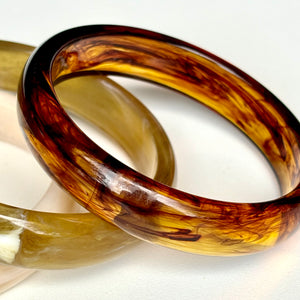 Medium Resin Bangle - Tortoise Shell