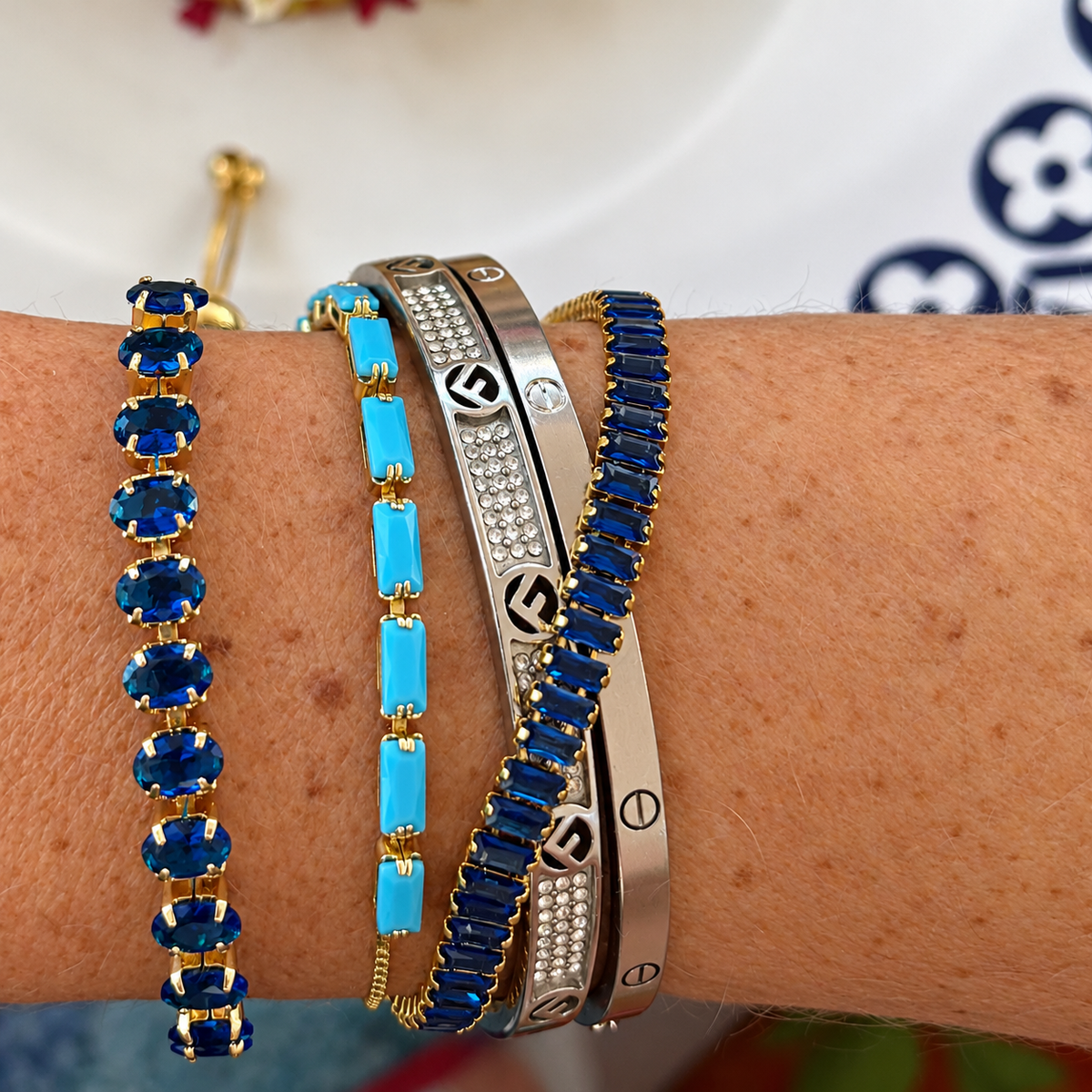 Mila Tennis Bracelet Ocean