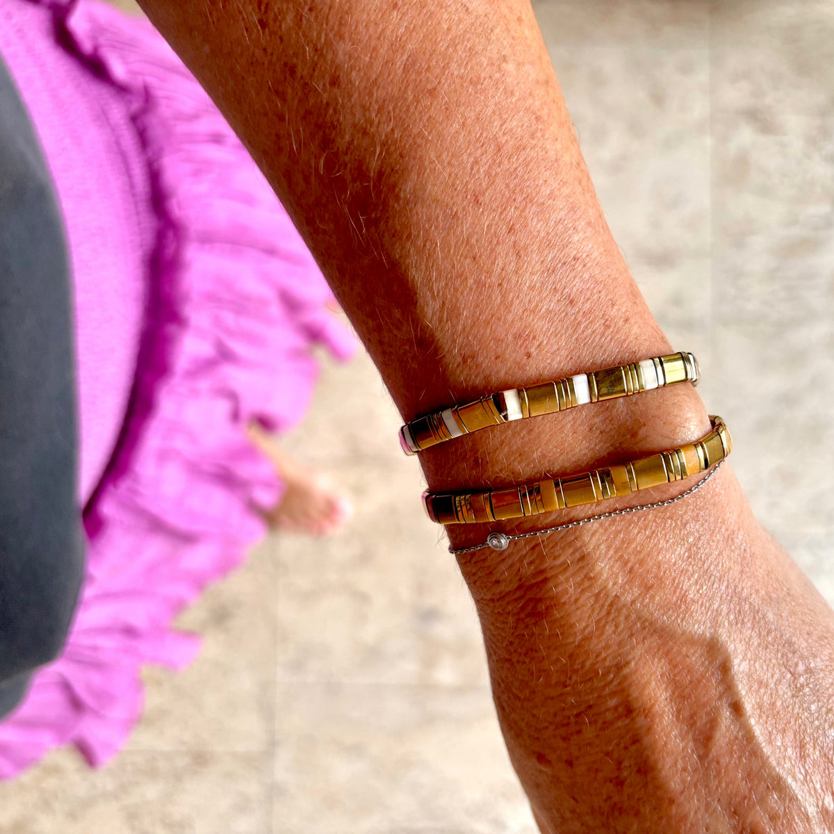 Ibiza Bracelet Cleopatra White & Gold