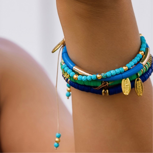 Riviera Bracelet - Turquoise Gold