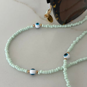 Evil Eye Sunglass Chain Mint