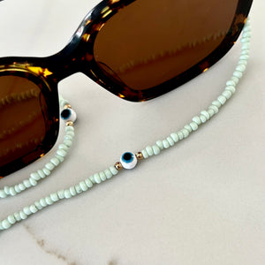 Evil Eye Sunglass Chain Mint